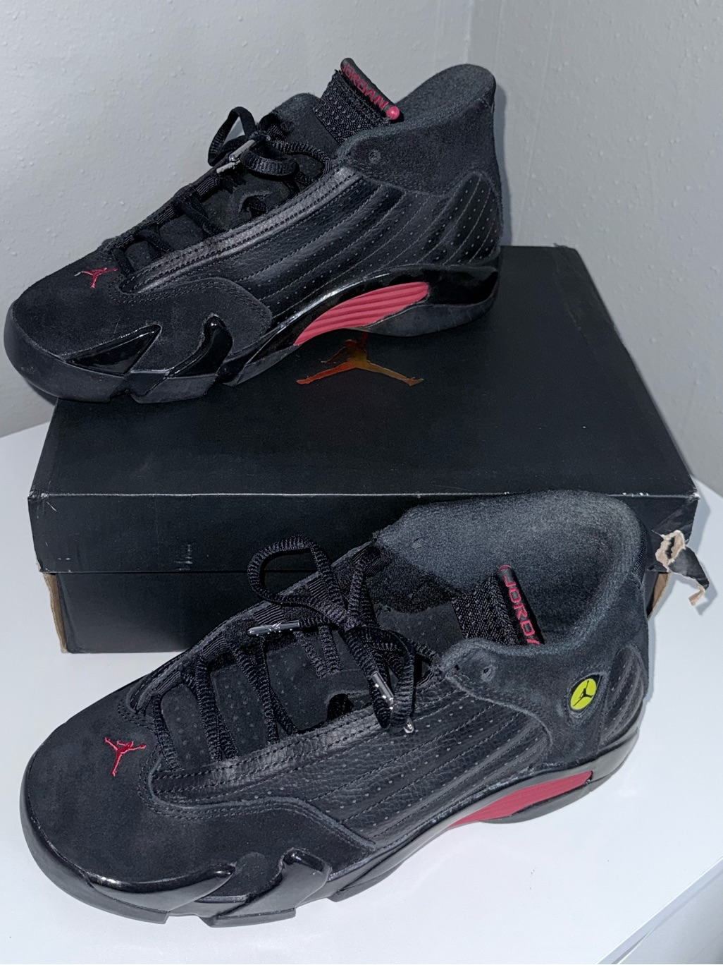 Jordan Men’s Black Sneakers With Red Accents